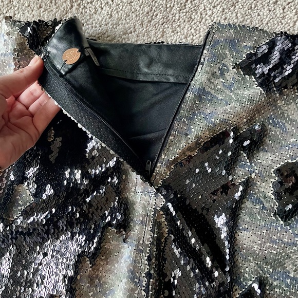 NWT Free People Skinny Sequin Camo Mini Skirt - Picture 14 of 16